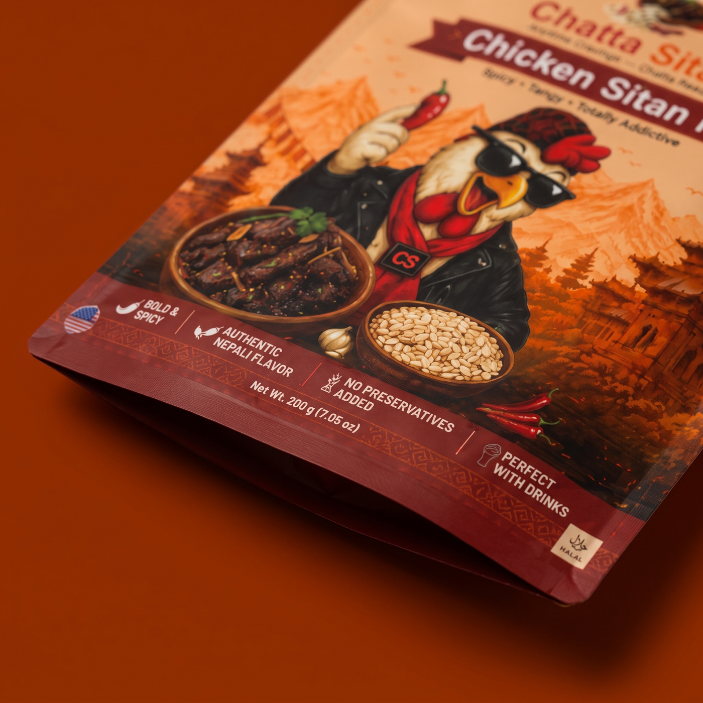 Chatta Sitan Chicken Sitan Kit, 31g of protein per 200g pouch